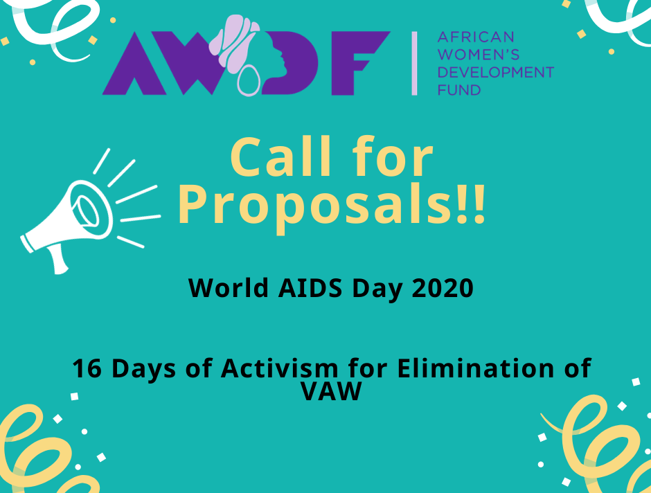 Call For Proposals World Aids Day And 16 Days Of Activism Against Gbv 2020 The African Women S